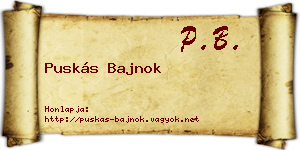 Puskás Bajnok névjegykártya
